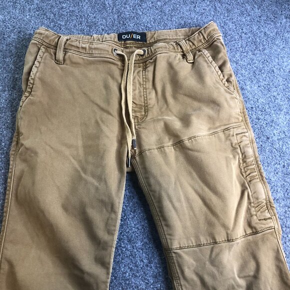 DU/ER Jogger Pants Mens 31x28 Brown No Sweat N2X Slim Fit Tencel Durability - Picture 3 of 12